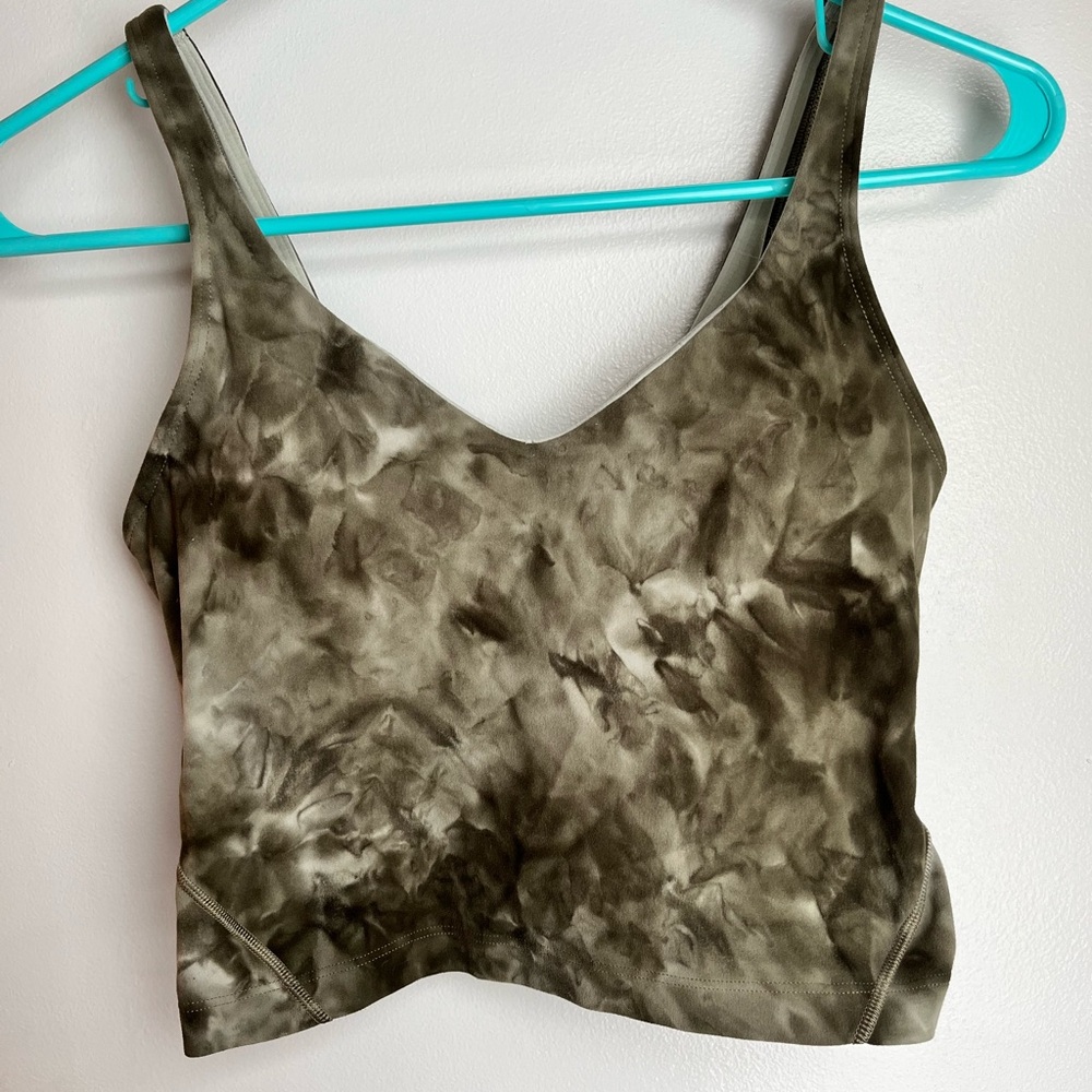 Lululemon Align Tank Top Tie-Dye Olive Green